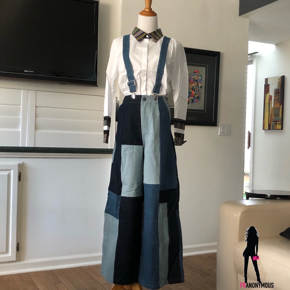 Style Mafia Patchwork Denim High Waist Jeans - Picture 2 of 5